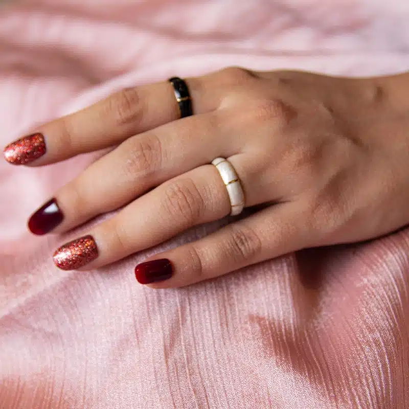 White Bamboo Ring - Image 2