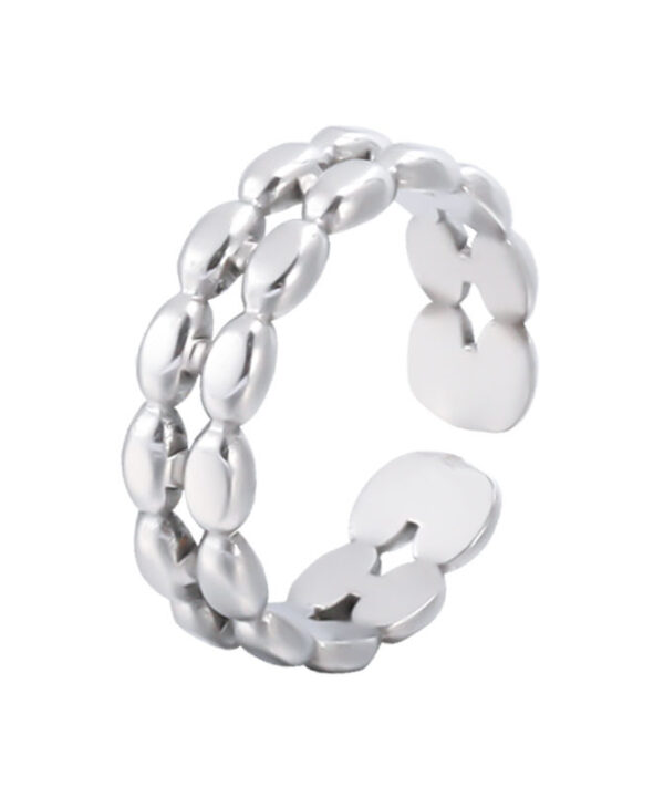 Silver Double Beaded