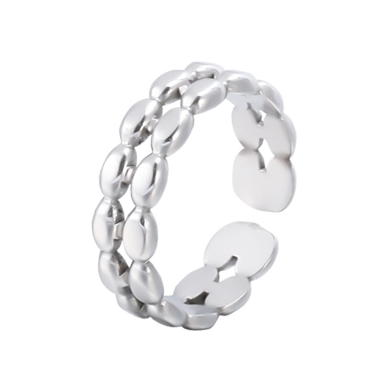 Silver Double Beaded