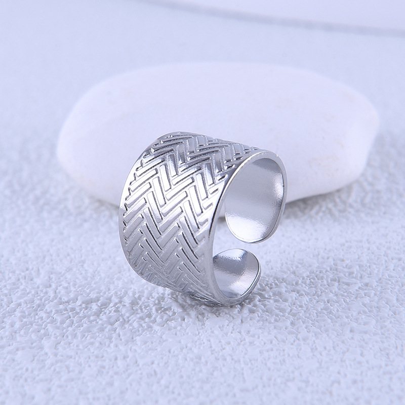 Silver Textured Wide