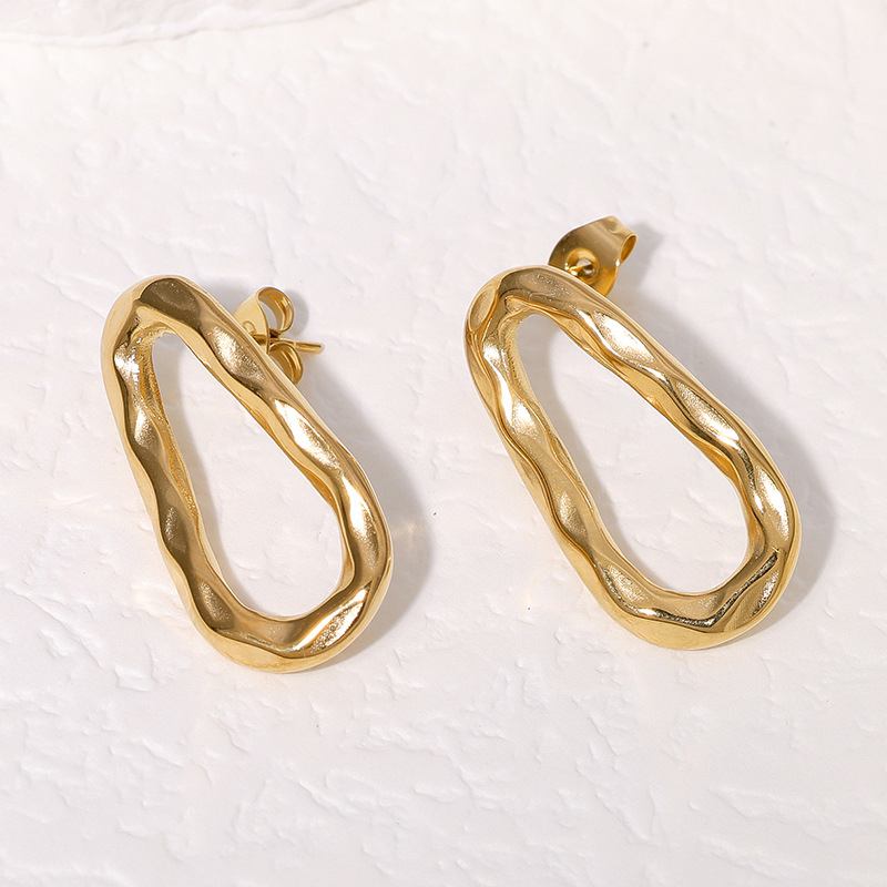 Abstract Oval Earrings